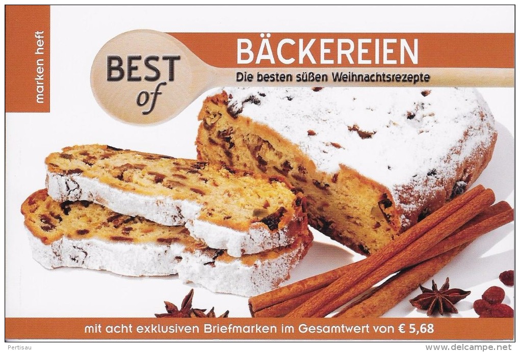 Weinachtstollen Met Bakrecepten 8 Excl.zegels - Timbres Personnalisés