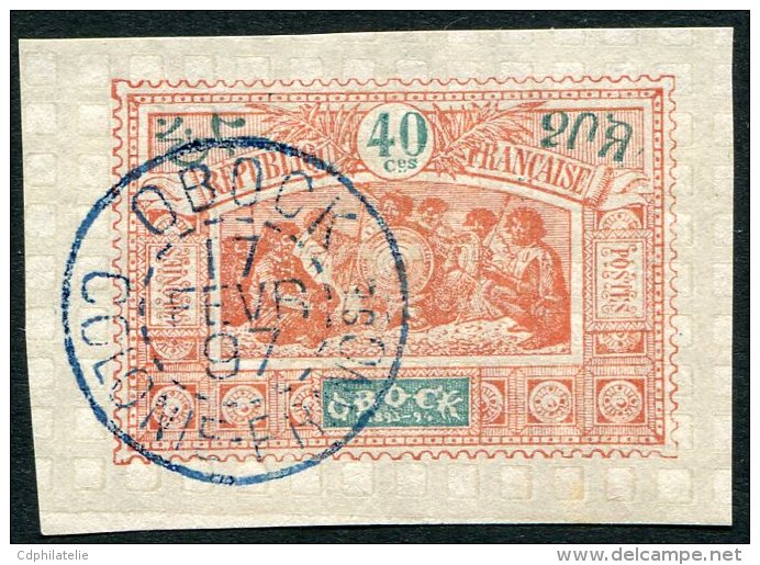 OBOCK N°56  40c. ROUGE ET VERT-BLEU OBLITERATION OBOCK 17 FEVR 97 COLONIE FRANCse - Gebruikt