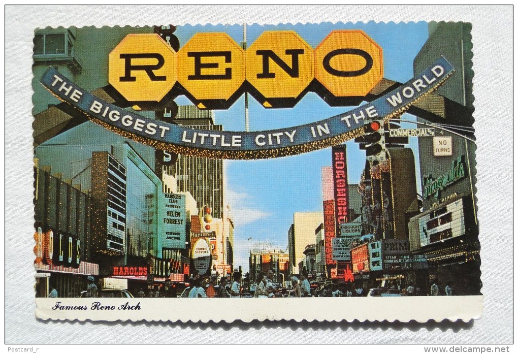 United States Nevada Famous Reno Arch And View Of Virginia Street Reno Nevada Stamps  A 54 - Reno