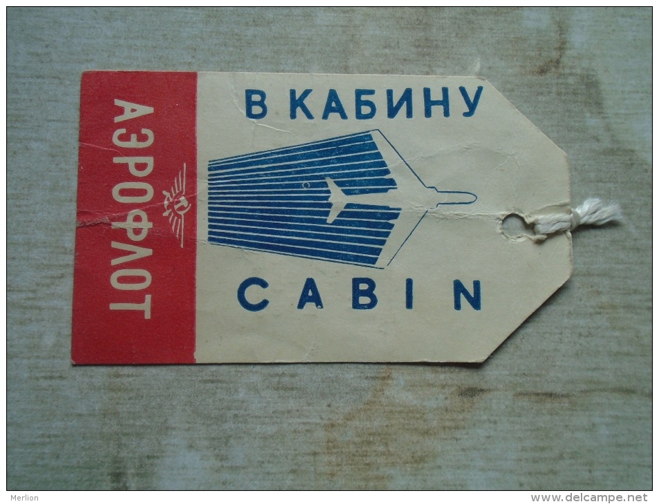 Russia  Russian Airline  -AEROFLOT  Cabin Luggage Label        BA102.27 - Étiquettes à Bagages