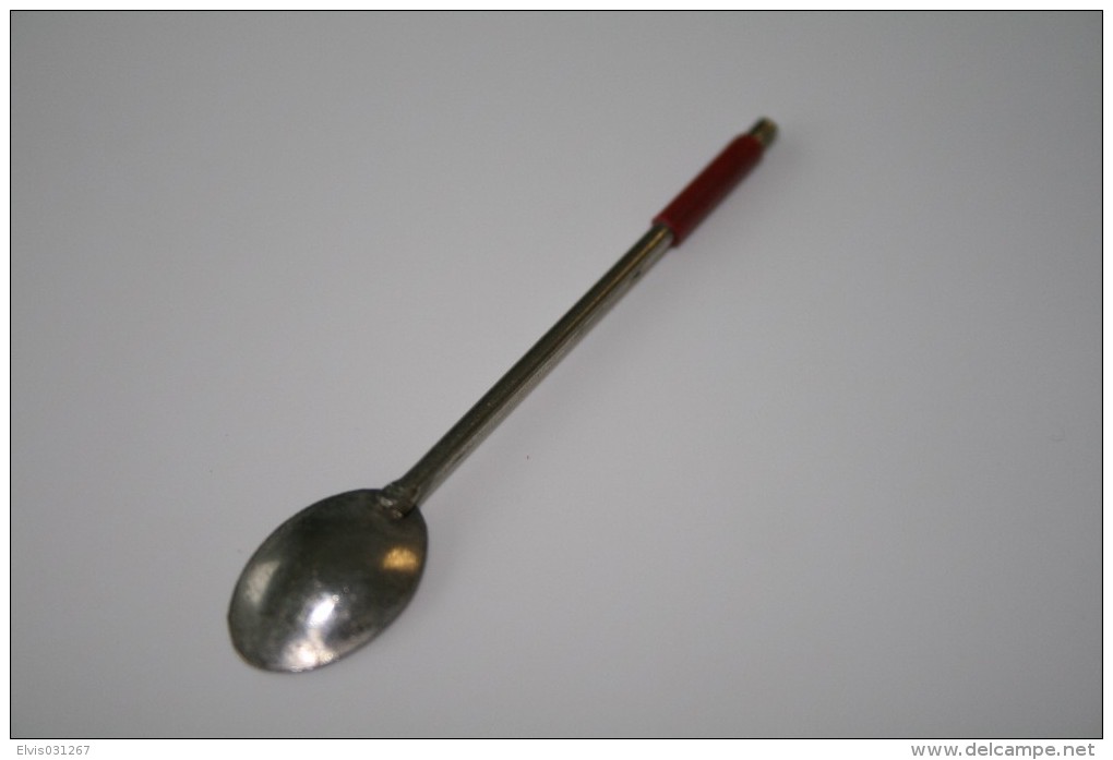 Barbie Accesoires ´50-´60 - METAL SPOON WITH RED HANDLE - Original Vintage Barbie - Ken - Ricky - Skipper - Barbie