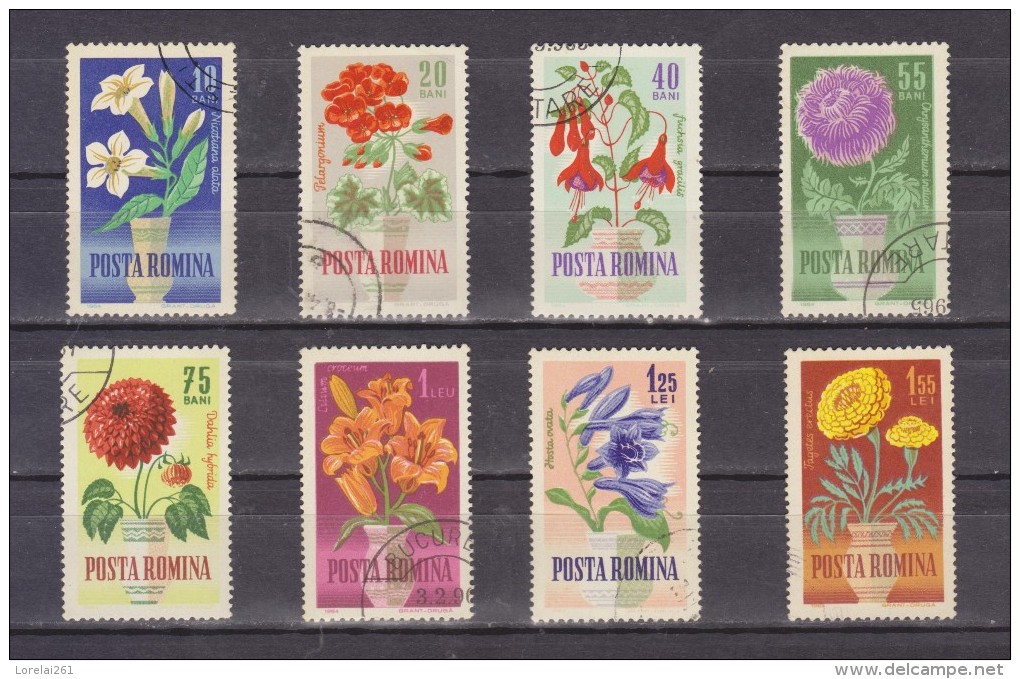 1964,  Fleurs Cultivées Diverses, YV=1993/2000 Et MI=2268/2275 - Gebraucht