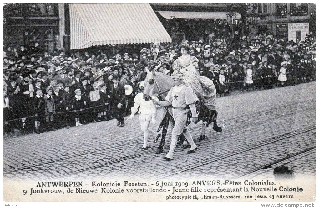 ANTWERPEN - Kolonial Feesten 6 Juni 1909, Karte Gel.1911 - Autres & Non Classés