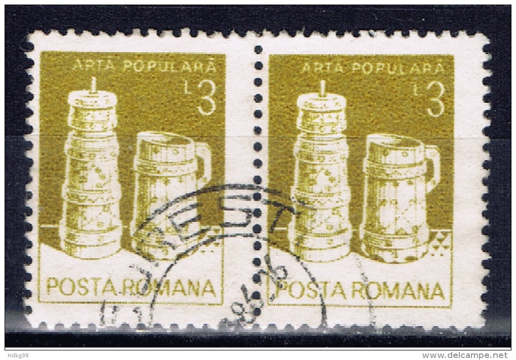 RO+ Rumänien 1982 Mi 3919 Butterfly Und Holzeimer - Used Stamps