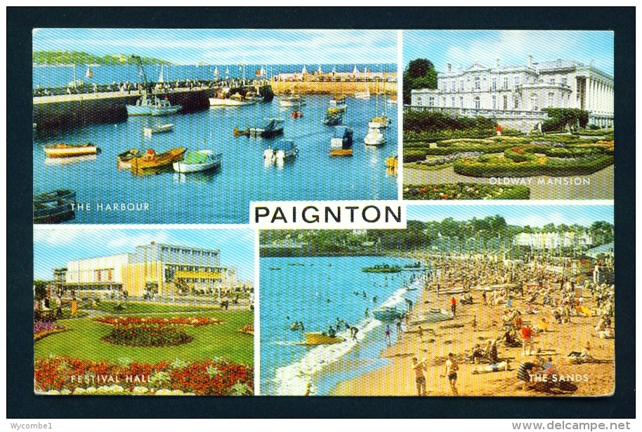 ENGLAND  -  Paignton  Multi View  Used Postcard As Scans - Paignton