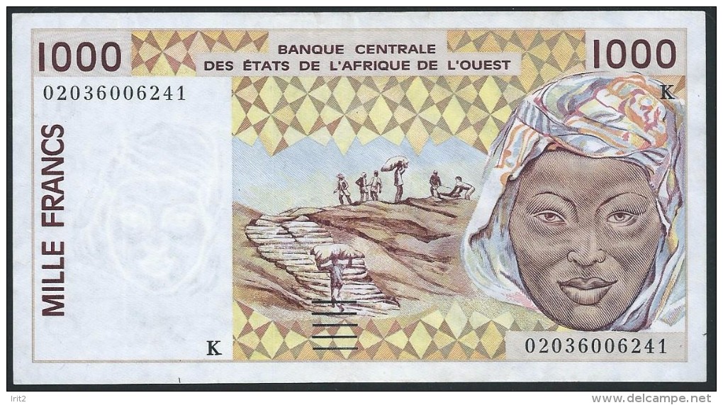 BANKNOTES L'AFRIQUE DELL'OVEST  1OOO FRANCS - Estados De Africa Occidental