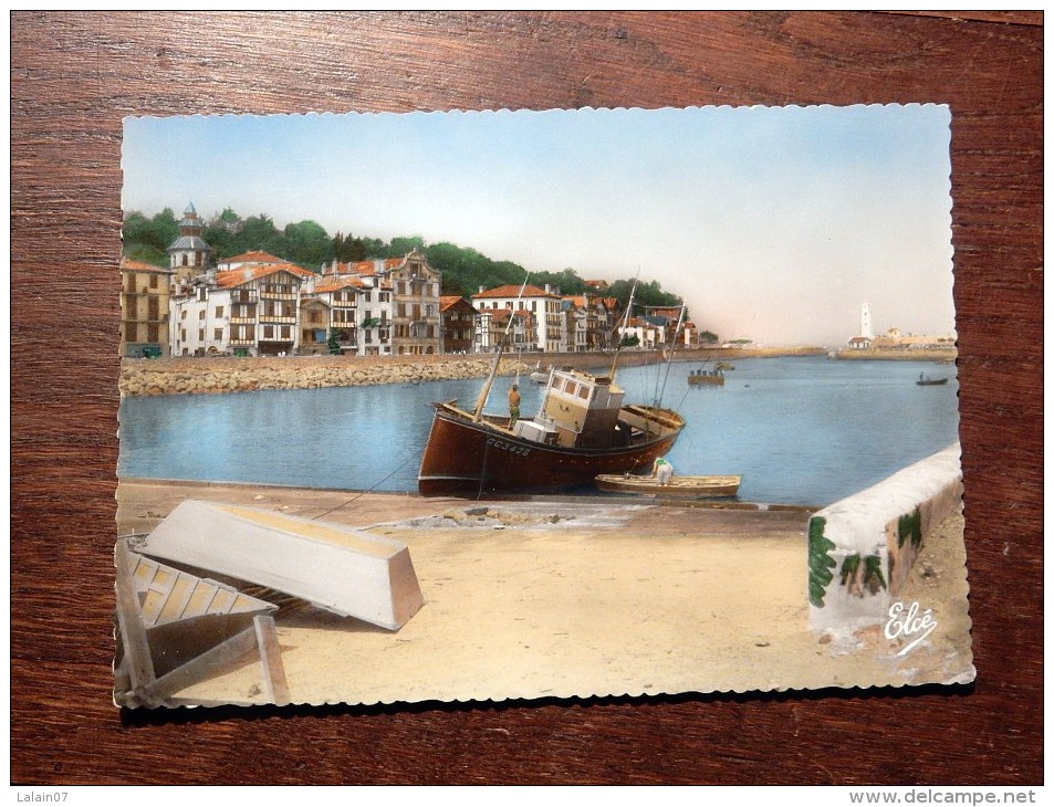 Carte Postale Ancienne : CIBOURE : Le Quai Maurice Ravel, Animé, Bateaux N+ CC 3428 - Ciboure