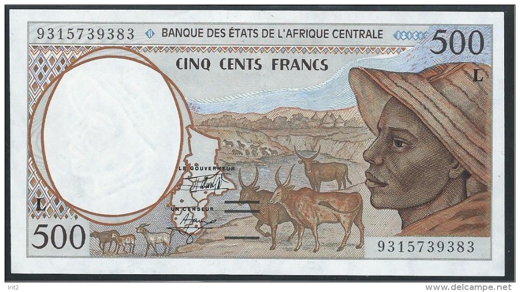 BANKNOTES L'AFRIQUE CENTRALE  EQUATOIALE GUINEA 500 FRANCS - États D'Afrique Centrale