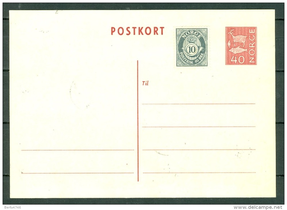 Norge 1968 Briefkaart (o) Used ( 2 Scans ) - Interi Postali