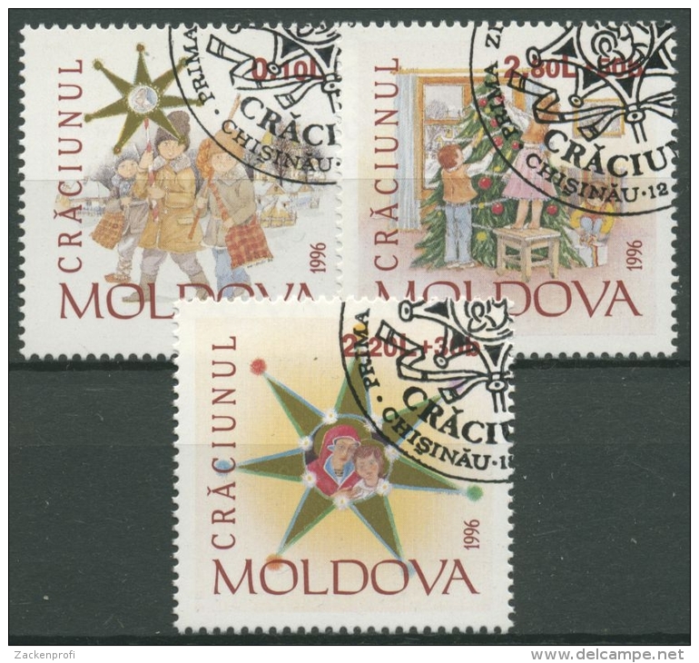 Moldawien 1996 Weihnachten 222/24 Gestempelt - Moldawien (Moldau)