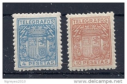 140018521  ESPAÑA  EDIFIL  TELEGRAFOS  Nº  74/5  **/MNH - Télégraphe