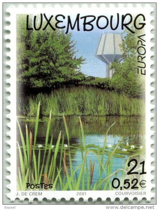 N° Yvert 1475 - Timbre Du Luxembourg (2001) - MNH - Eau Richesse Naturelle - Bords De L´Eau (JS) - Ungebraucht