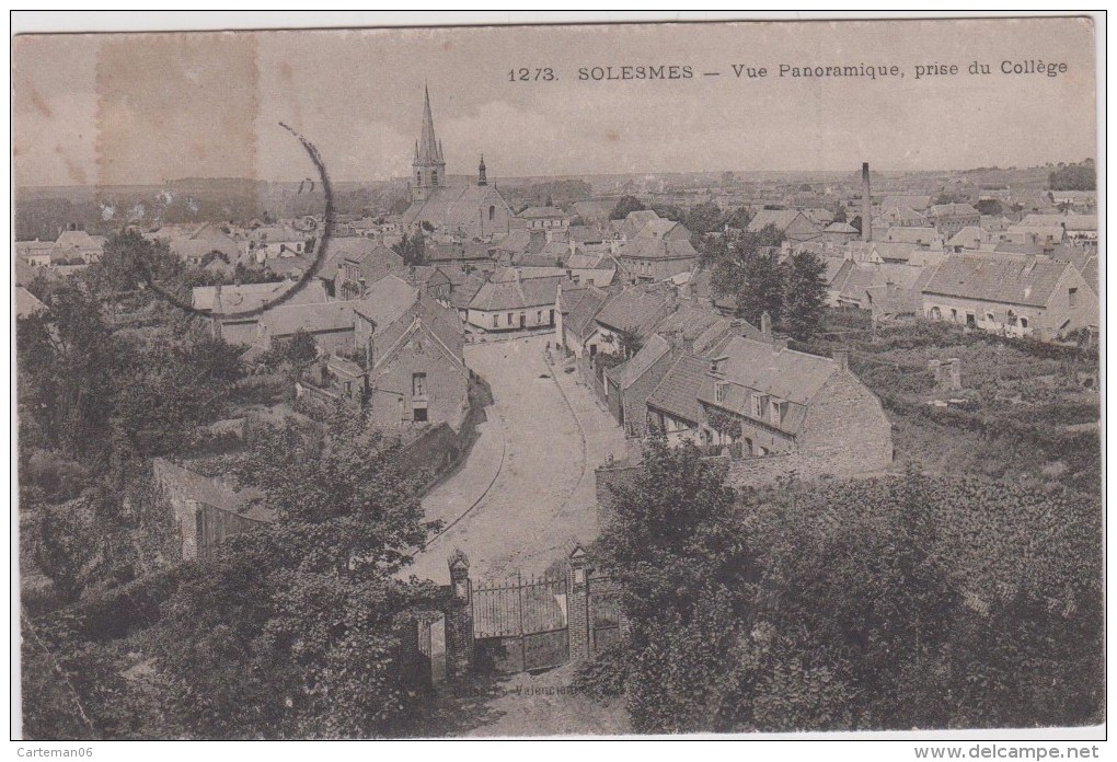 59 - Solesmes - Vue Panoramique, Prise Du Collège - Editeur: Delsart N°1273 - Solesmes
