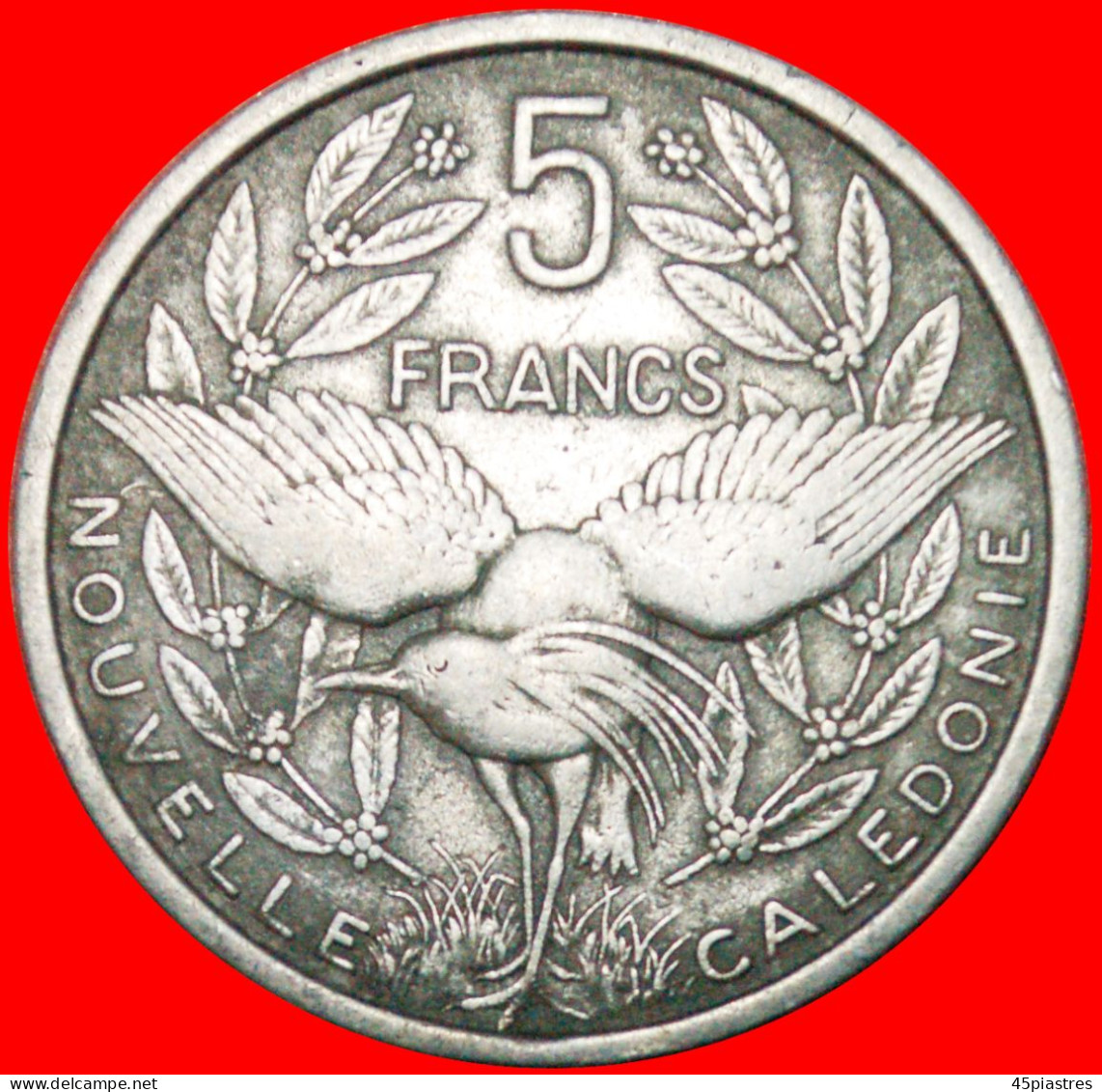 · KAGU BIRD: NEW CALEDONIA ★ 5 FRANCS 1952! LOW START&#9733;NO RESERVE! - Neu-Kaledonien