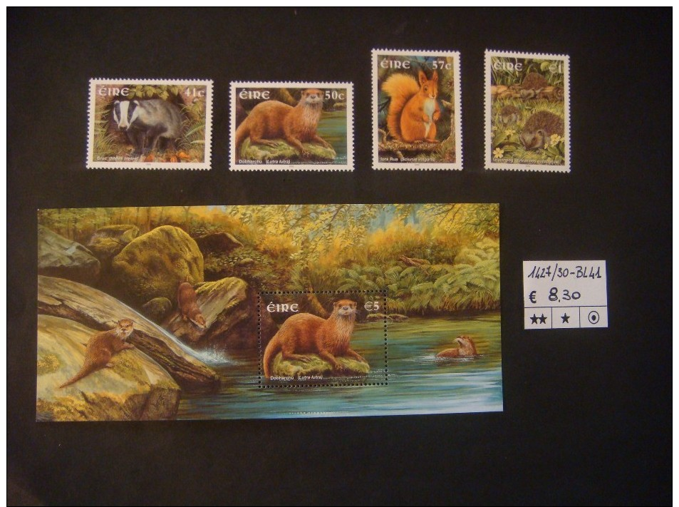 IRLANDA / IRELAND / EIRE 2002 - ANIMALS SET AND MS MNH - Nuovi