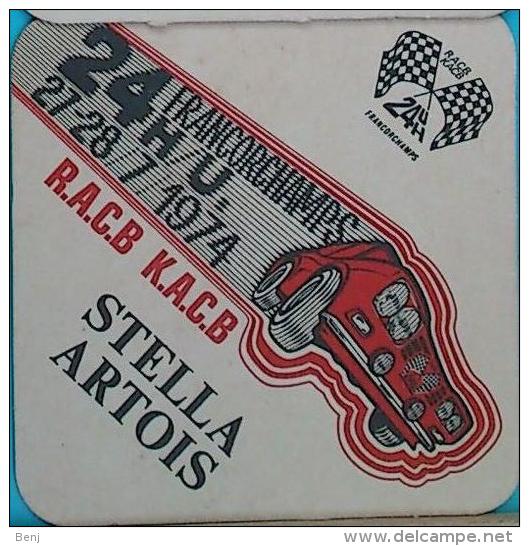 Sous-bock STELLA ARTOIS 24h Francorchamps 1974 RACB KACB Voitures Course (D) - Sous-bocks