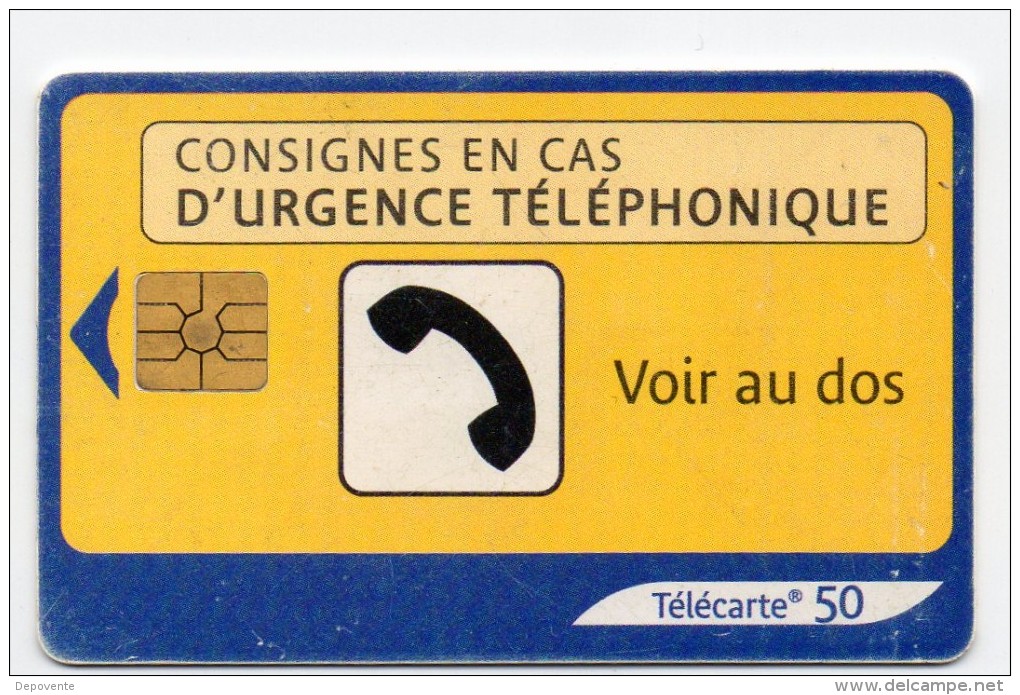 TELECARTE 50 : Consignes En Cas D´urgence Téléphonique - 2003