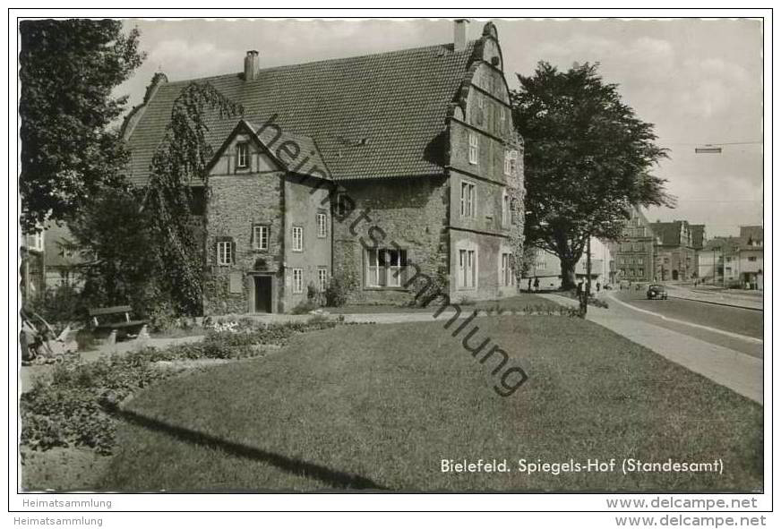 Bielefeld - Spiegels-Hof - Standesamt - Foto-AK 60er Jahre - Bielefeld