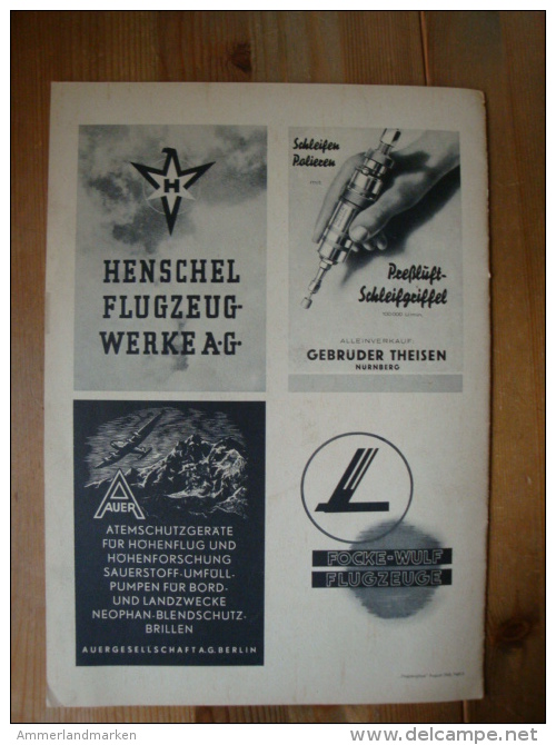 Monatsschrift Flugzeugbau, Schulung Des Luftfahrtindustriepersonals, 3. Jahrgang, Folge 8, 15. Aug. 1943 ! - Sonstige & Ohne Zuordnung