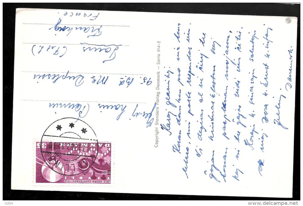 Yvert N° 415  Oblitéré  Jelling En 1962 Au Dos D'une Carte Postale Pour La France - Hag113 - Lettres & Documents