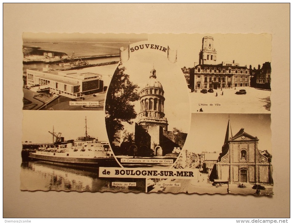 Carte Postale - BOULOGNE SUR MER (62) - Multi Vues - Souvenir De .... (701/1000) - Boulogne Sur Mer