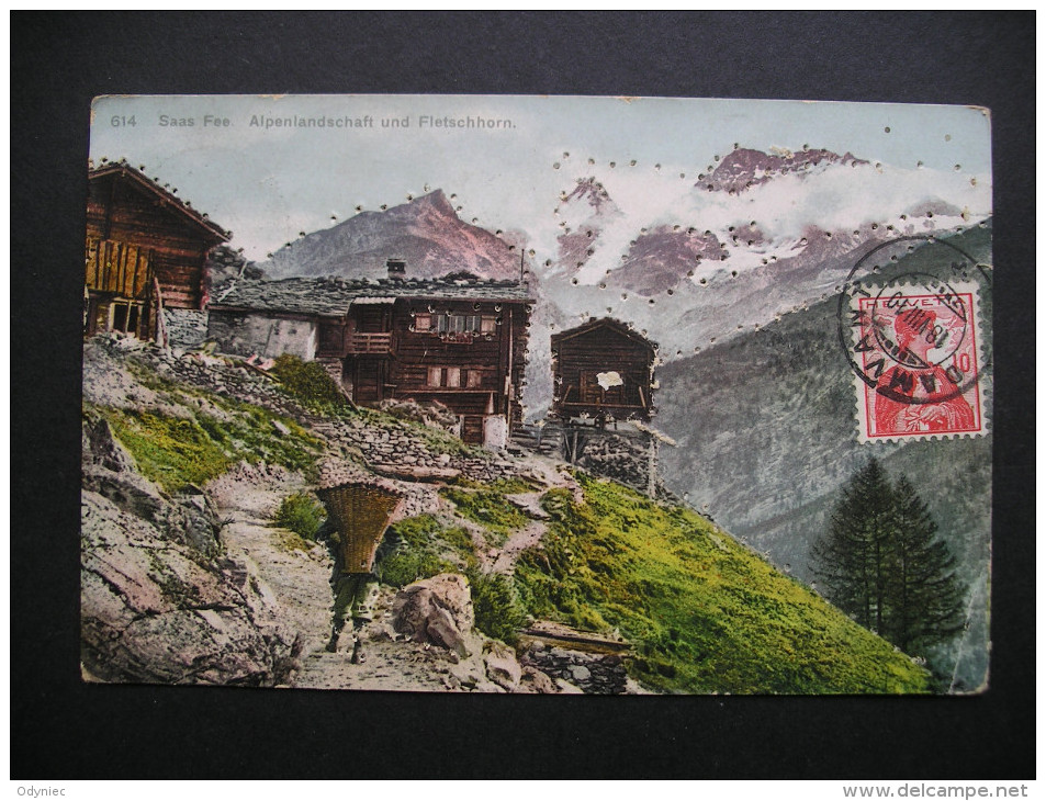 Saas Fee.Alpenlandschaft Und Fletschhorn 1910 - Saas-Fee