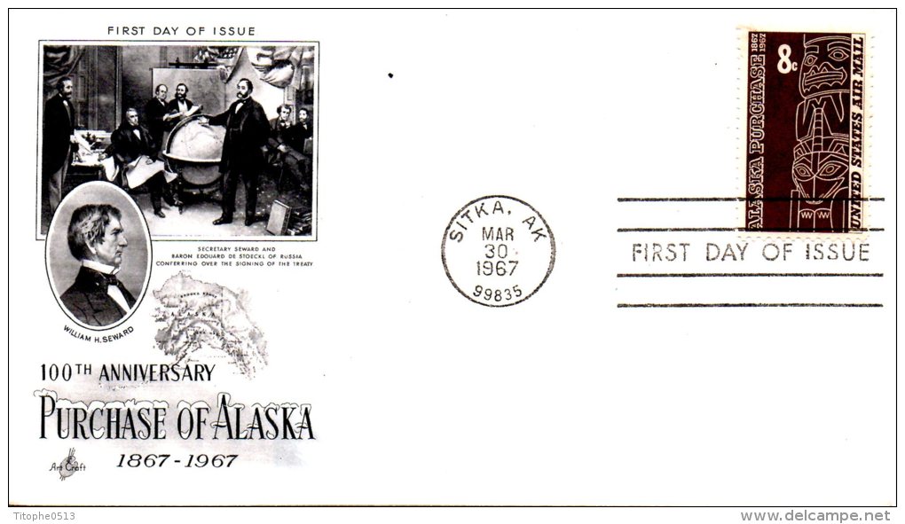 USA. PA 66 De 1967 Sur Enveloppe 1er Jour. Alaska/Totem. - Indios Americanas