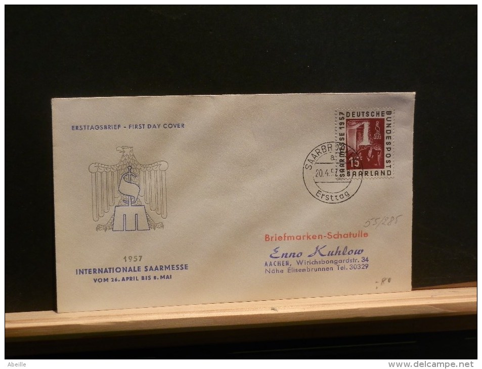 55/285   FDC   SAARLAND - Lettres & Documents