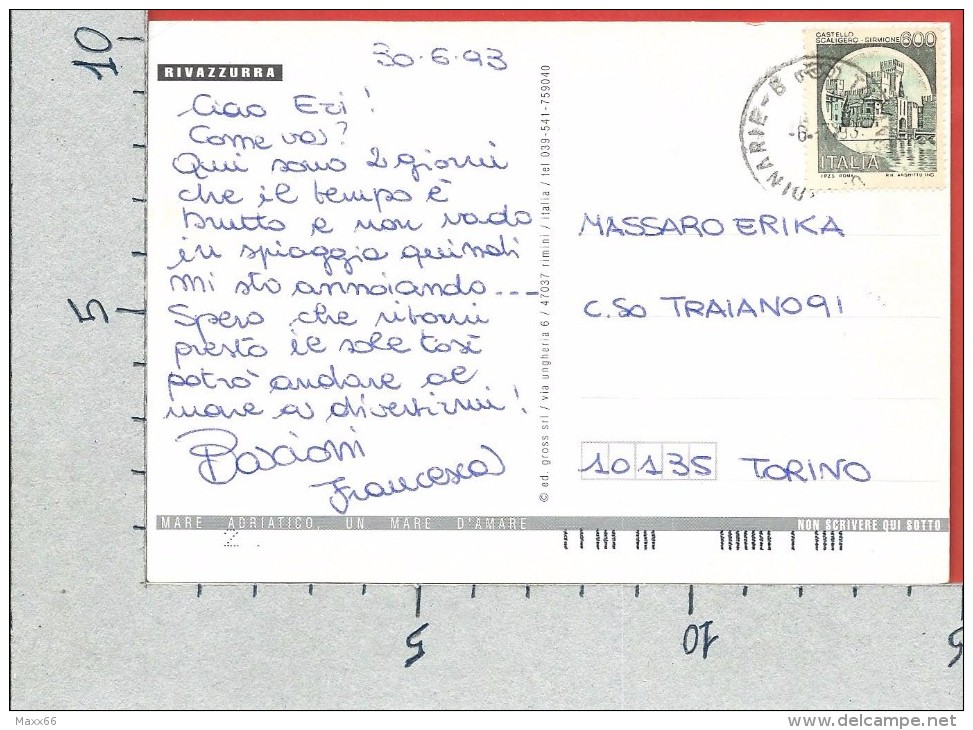 CARTOLINA VG ITALIA - RIVAZZURRA (RN) - Vedutine - 10 X 15 - ANNULLO 1993 - Rimini