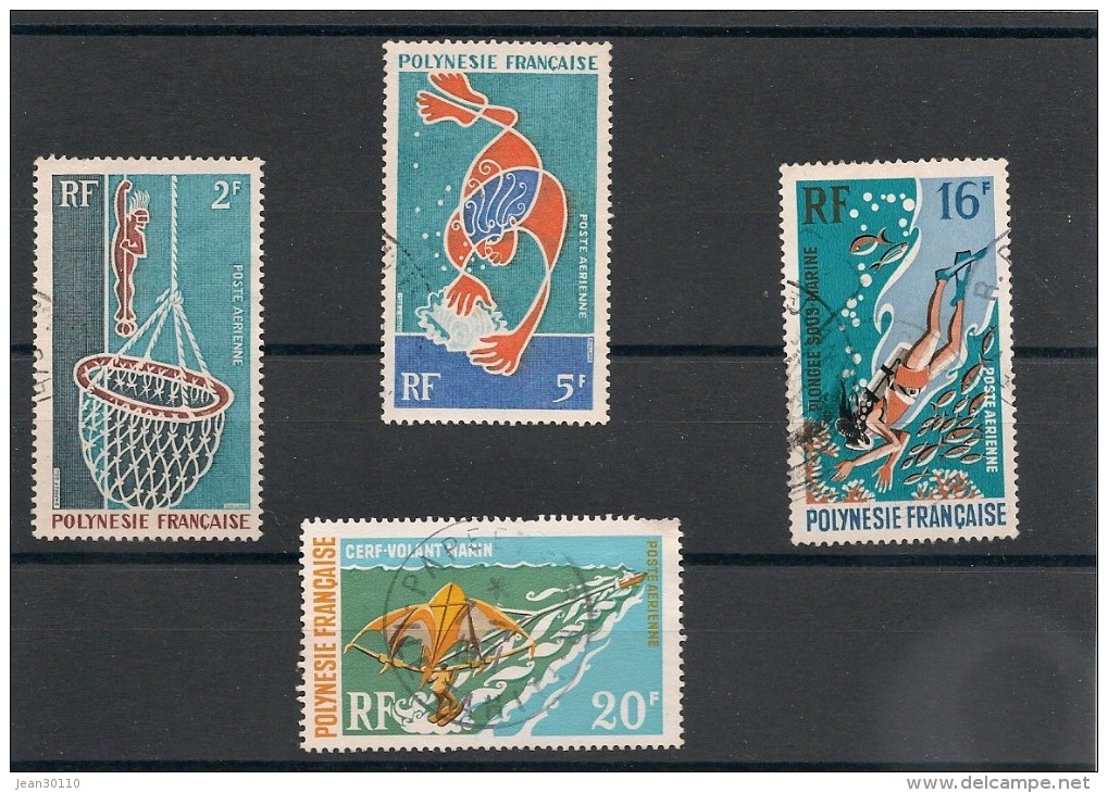 POLYNÉSIE  Années  1970/71  P.A.  N° Y/T :34/35-49/50 Oblitérés - Used Stamps