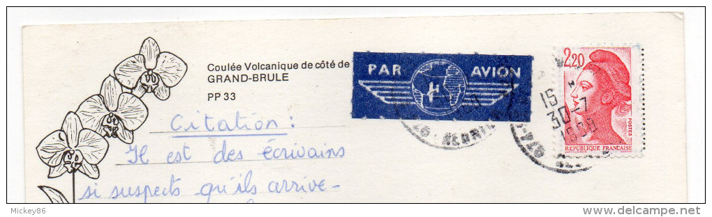 Réunion--1988--Volcan"Piton De La Fournaise"1986--Coulée Volcanique Du Coté De GRAND-BRULE, Cpm N°PP 33 éd Chan - Autres & Non Classés