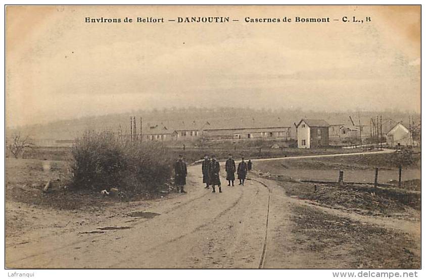 Ref  J670- Militaires Militaria - Casernes -environs De Belfort -danjoutin -caserne De Bosmont -carte Bon Etat   - - Danjoutin