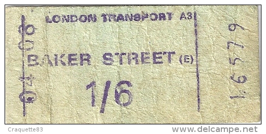 LONDON TRANSPORT  BAKER STREET  1/6 N° 16579 - Europe