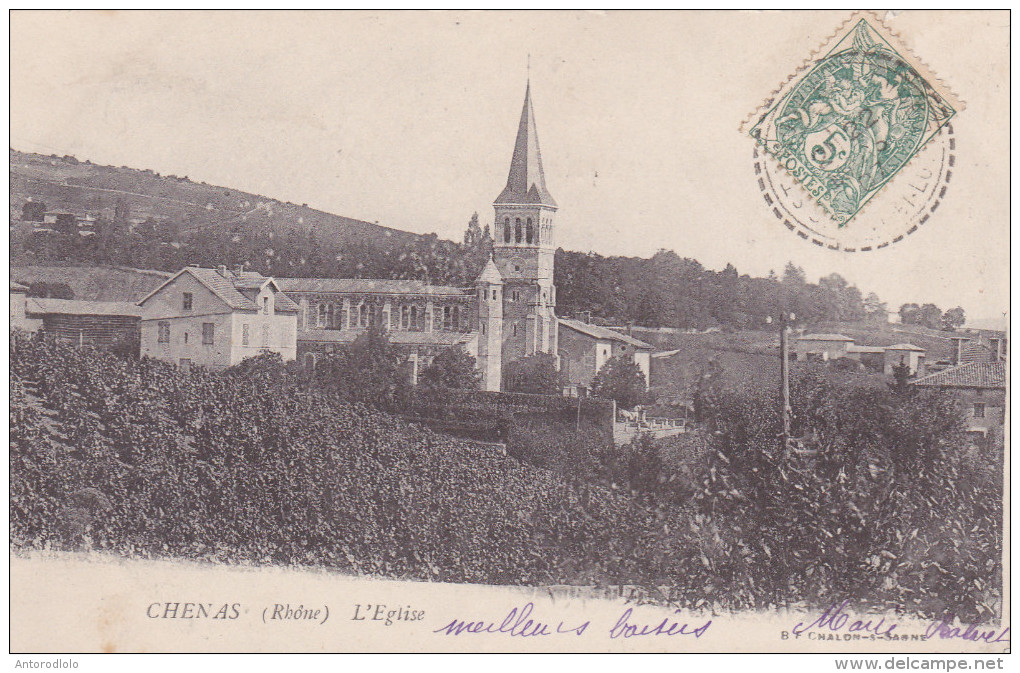 CHENAS (Rhône) L'église - Chenas