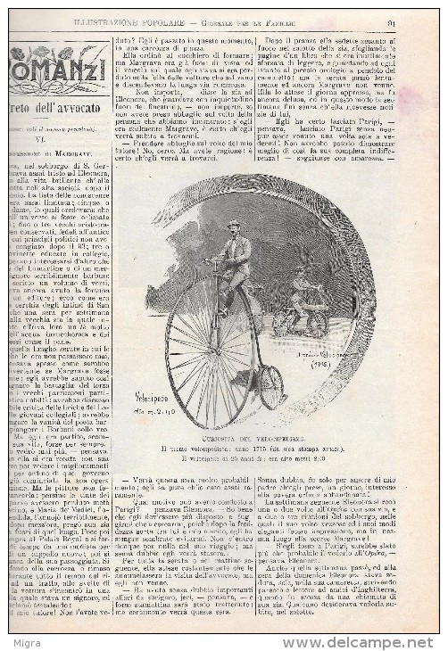 ILLUSTRAZIONE POPOLARE - 1902 - ROVIGO - ADELAIDE RISTORI - VELOCIPEDE - BICICLETTA - - Altri & Non Classificati