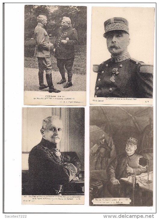 A SAISIR 13 CPA GENERAUX  MARECHAL  AMIRAL ... 14-18 BOUE DE LAPEYRE GALLIENI FRENCH MAUD'HUY  PAU ... - Characters