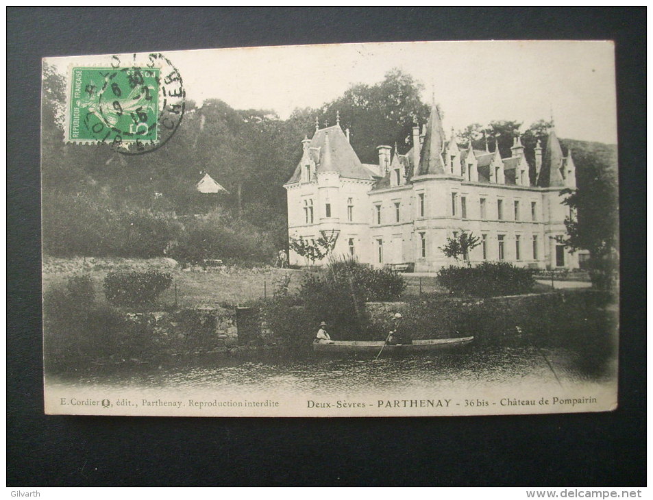 Parthenay Château De Pompairin  - Circulée 1915 L225A - Parthenay