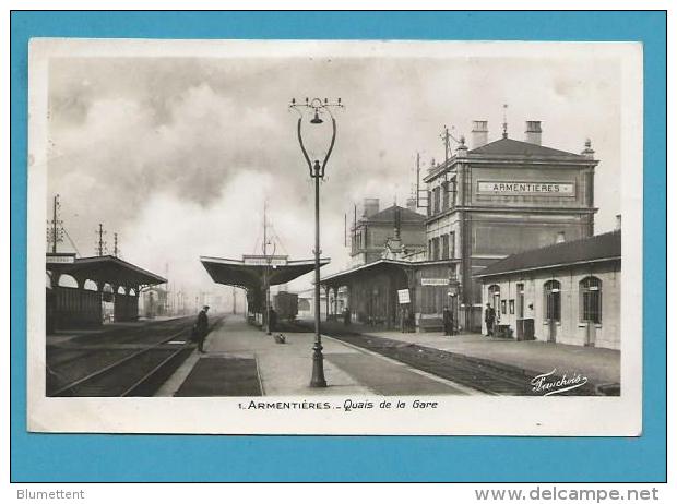 CPSM 1 - Chemin De Fer - Train - Cheminots - La Gare D'ARMENTIERES 59 - Armentieres