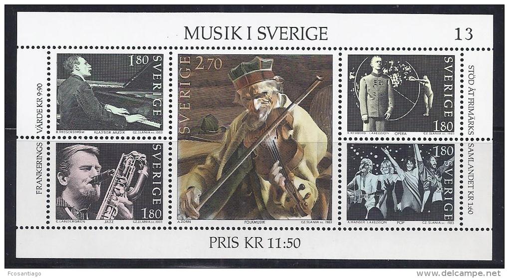 MUSICA- SUECIA 1983- Yvert#H 11**  Precio Cat&euro;6.50 - Música