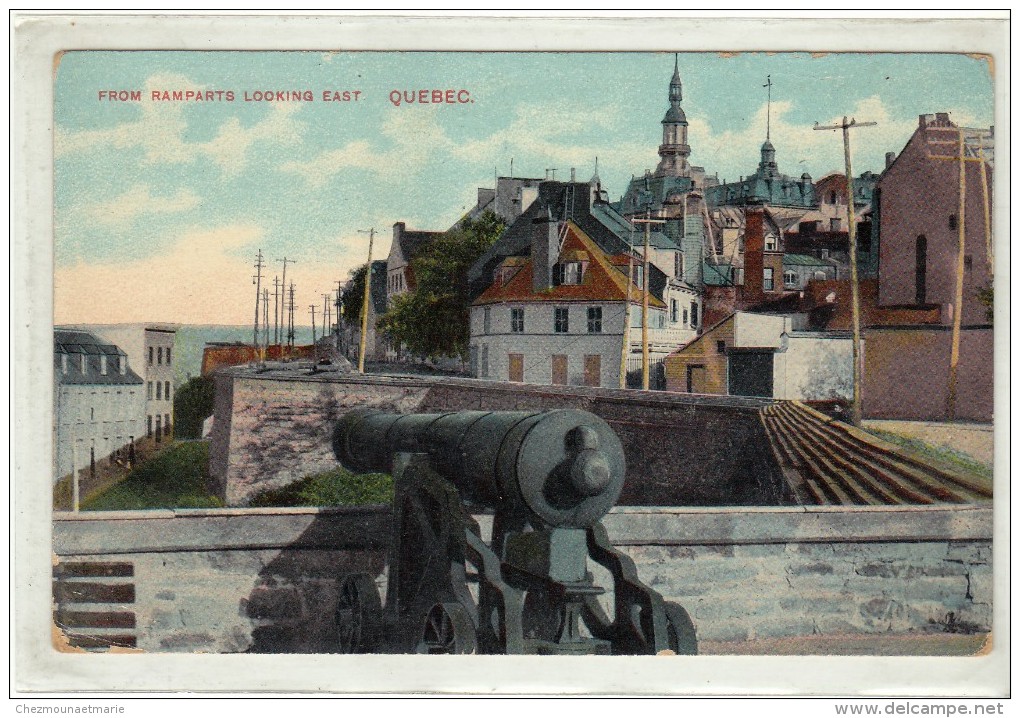 QUEBEC - FROM RAMPARTS LOOKING EAST - CPA - Québec - La Citadelle