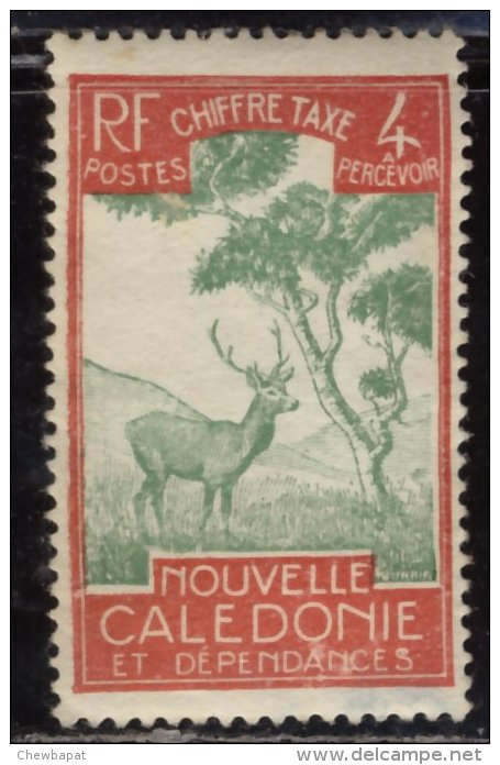 Nouvelle-Calédonie - Oblitéré -   Y&T 1928 N° 27 Taxe 4c Rouge Sombre Et Vert - Gebruikt