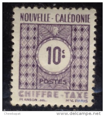 Nouvelle-Calédonie - Oblitéré -   Y&T 1948 N° 39 Taxe 10c Violet - Usados