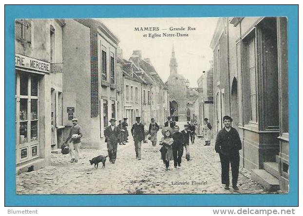 CPA Animée Grande Rue Et Eglise Notre-Dame MAMERS 72 - Mamers