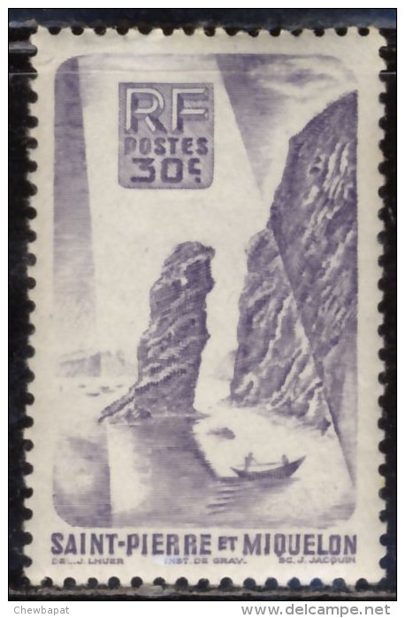 Saint Pierre Et Miquelon - Neuf - Y&T 1947 N° 325  Roc De Langlade 30c Violet - Unused Stamps