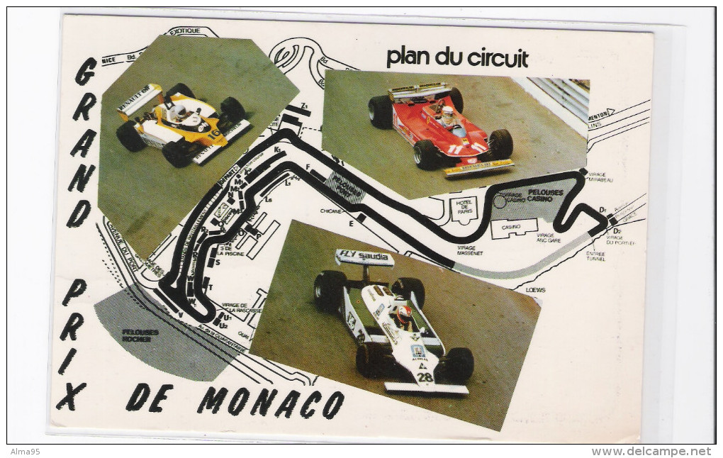 CPM - GRAND PRIX DE MONACO - Plan Du Circuit - Grand Prix / F1