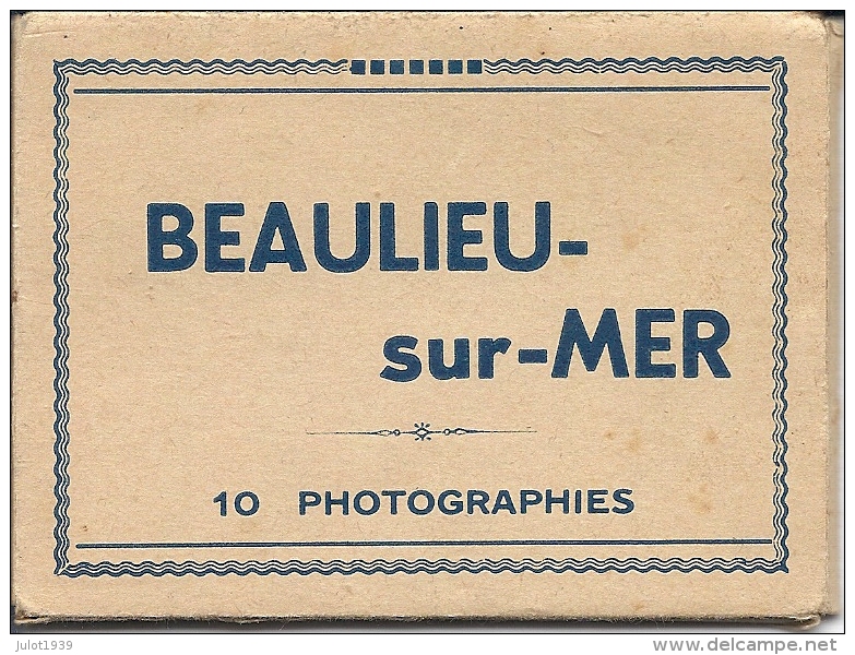 BEAULIEU - SUR - MER ..-- 10 Petites Vues , Carnet Complet . 9 CM X 6.5 CM . - Beaulieu-sur-Mer