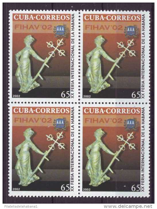 2002.109 CUBA MNH BLOCK 4 2002 FIHAV FERIA DE LA HABANA - Neufs