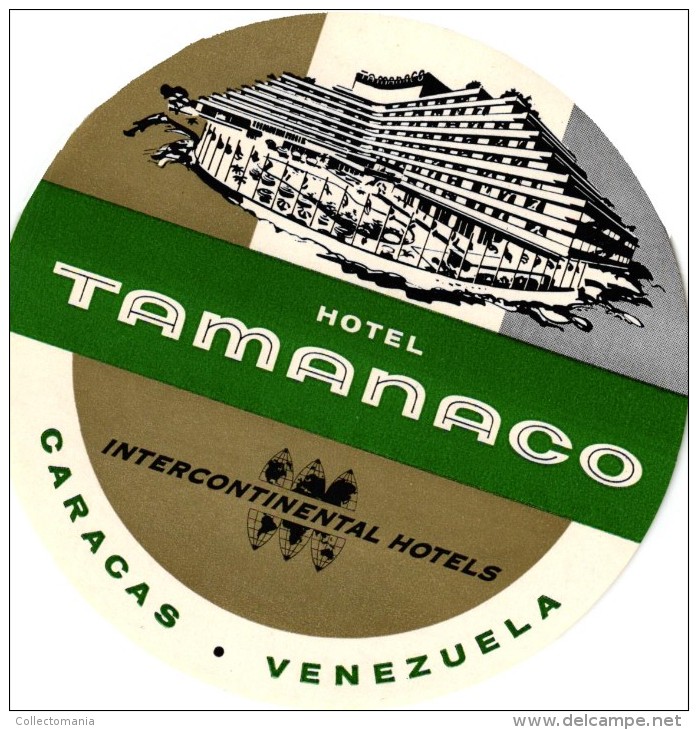 12 HOTEL Labels VENEZUELA Caracas Maracay Isla De Margarita Tachira Maracaibo Trulillo CUBA Habana - Hotel Labels