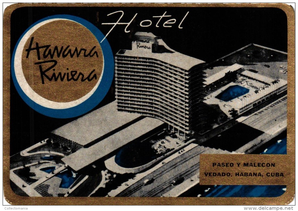 12 HOTEL labels VENEZUELA Caracas Maracay Isla de Margarita Tachira Maracaibo Trulillo CUBA Habana