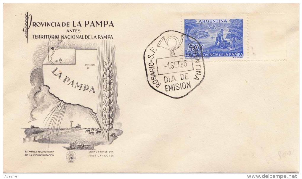 ARGENTINIEN 1956 - 50 C Auf FDC Brief - FDC